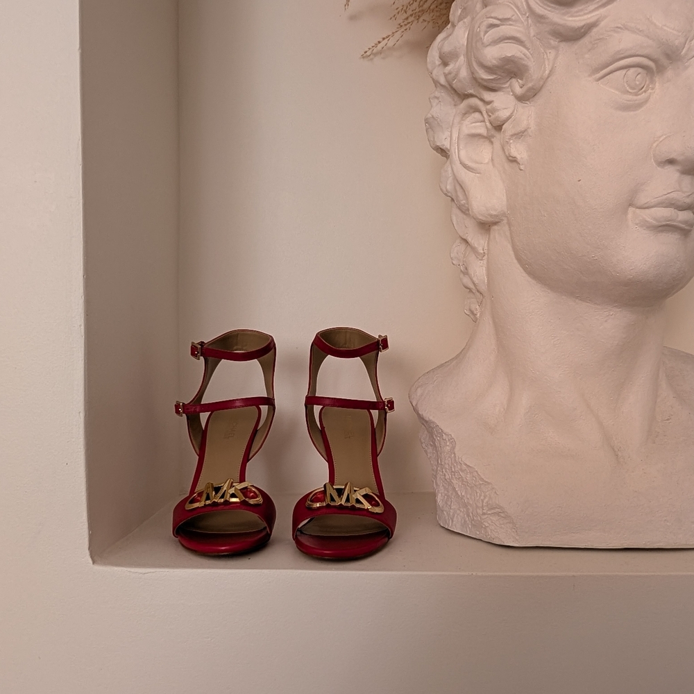 Michael Kors Red High Heel Sandals - Picture 7 of 12